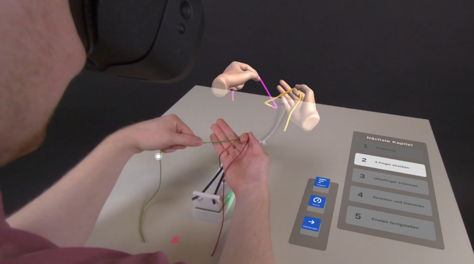Immersive Mixed Reality Training Concept for Mastering Surgical Knot-tying